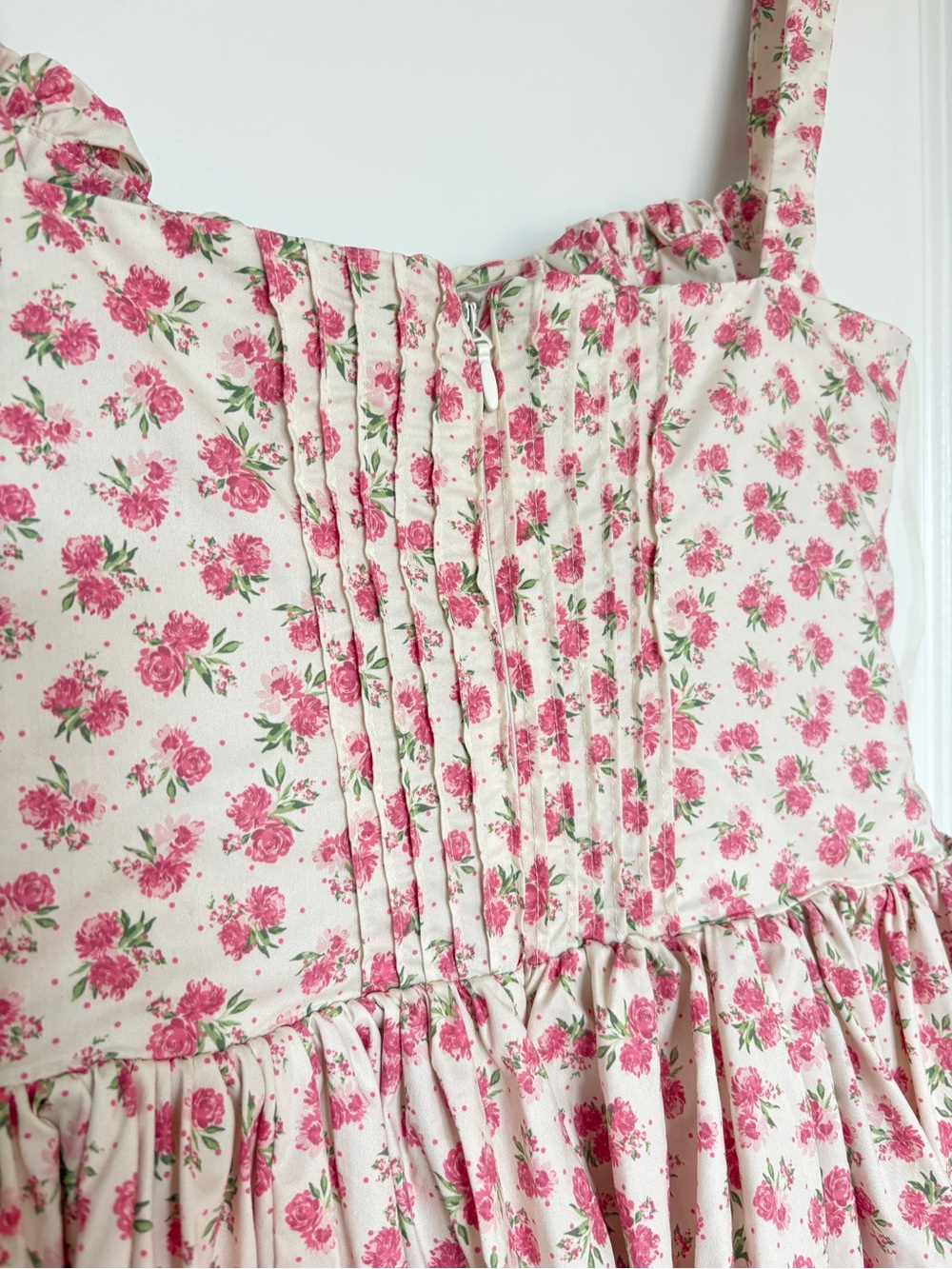 House of CB sz L-Tall Natassia Floral Cottagecore Rosebud Cotton MiniDress - Picture 11 of 15
